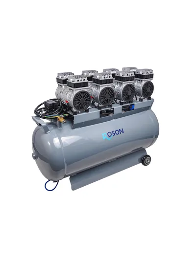 RA-08 - компрессор безмасляный, без кожуха, без осушителя 320л/мин, ресивер 128л.