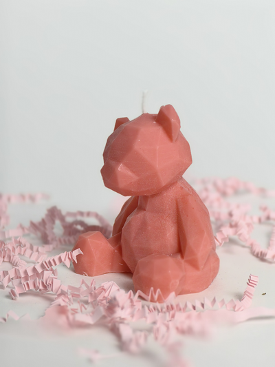 Свеча "Мишка геометрия" пастель