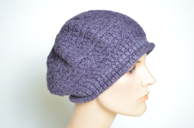 Кепка берет Vizio 4122 B W сиреневая