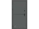 Дверь металлическая "SL-1" Графит мягкая шагрень/Белая Мягкая Шагрень + Зеркало