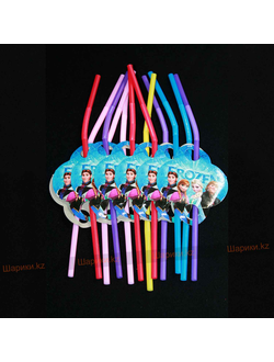 Трубочки "Анна и Эльза" 12шт