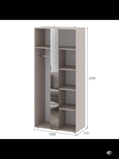 Одетта Шкаф двухстворчатый ШК1 Дуб Эндгрей