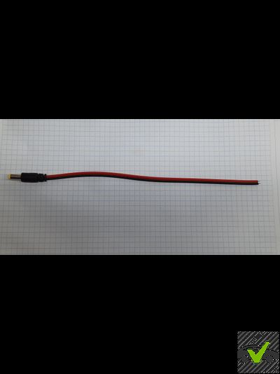 Разъем питания штекер 5.5*2.1мм на проводе 23см (УЗУ-3520) (18-0079)