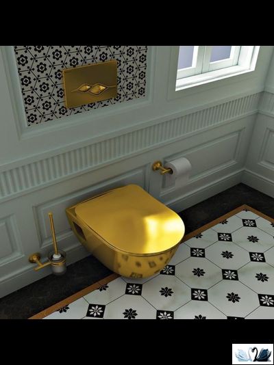 xКнопка смыва CREAVIT UFO GP1006.00 золото матовый