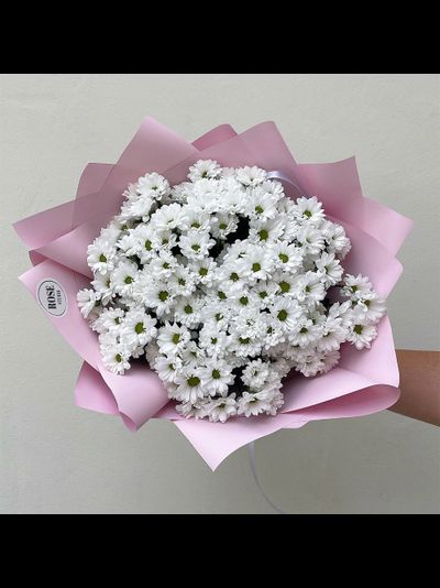 Букет из 19 хризантем