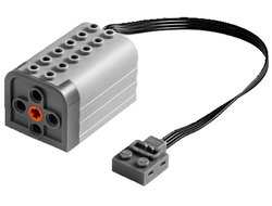 Electric, Motor 9V Power Functions with Gear Reduction Ratio 9.5 : 1, Light Bluish Gray (87577c01 / 4584384)