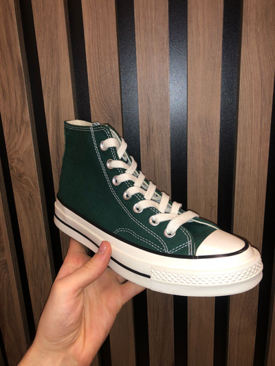 Кеды Converse Chuck Taylor Hi 70 зеленые высокие 168508c вживую