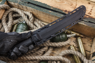 Охотничий нож Sensei AUS-8 Black Titanium