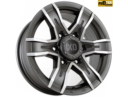 Комплект дисков R15 6,0J ET+33 6*139,7 Sakura Wheels 4156 Темно-серый с полировкой (№ 359)