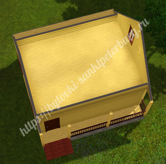 Дачный домик 6х6 м с верандой и мансардой