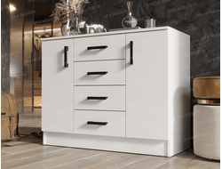 ЛДСП Комод К1000-2Д Белый гладкий