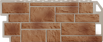 Фасадные панели fineber серия «камень» цвет: Терракотовый