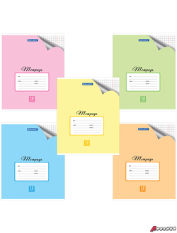 Тетрадь 12 л. BRAUBERG «ЭКО», клетка, обложка плотная мелованная бумага, ПАСТЕЛЬНАЯ С УГОЛКОМ. 104503