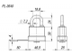 Замок навесной Fuaro PL-3640 (40 мм) 3 "англ."кл. БЛИСТЕР