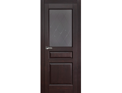 Валенсия массив ольхи тонированный венге, стекло с фрезеровкой