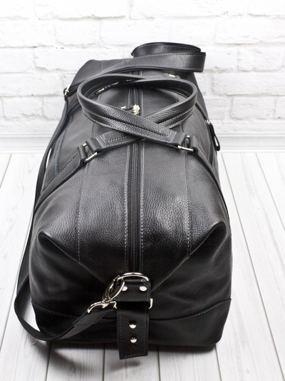 Кожаная дорожная сумка Avellino black (арт. 4039-01)