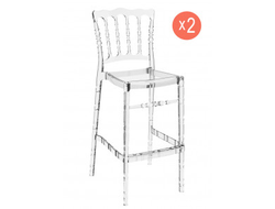 Комплект прозрачных барных стульев Opera Bar 75 Set 2