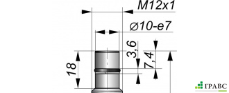 Датчик индуктивный бесконтактный ИД036-NO-NPN-P-HT-50 (12X18H10T, Lкорп=57мм)