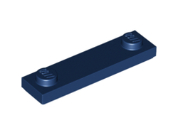 Plate, Modified 1 x 4 with 2 Studs with Groove, Dark Blue (41740 / 6256610)
