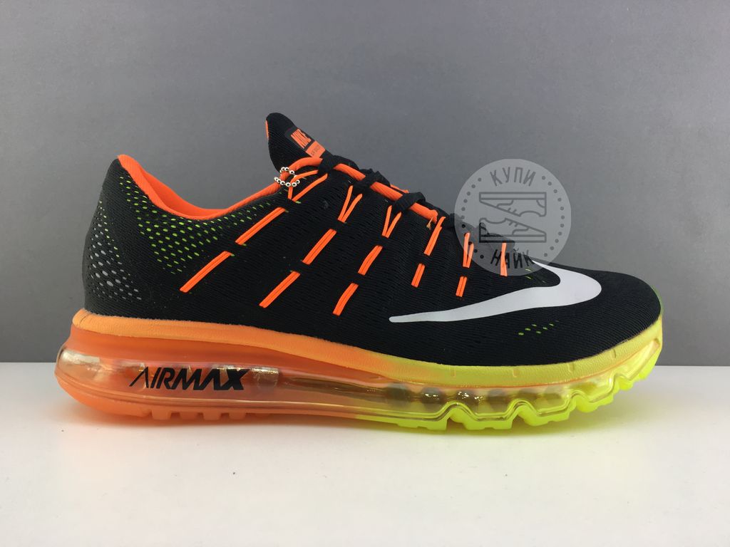 Купить кроссовки Nike Air Max 2016 Черные с желтым в СПБ