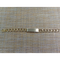 Браслет с камнями 9" (23см) золотистый