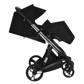 Коляска 3в1 ibebe i-stop Ткань Black, CHROME рама