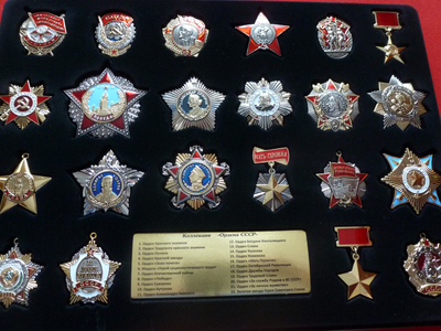 Коллекция "Ордена СССР", в планшете! Качественные муляжи!