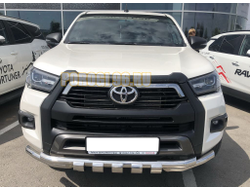 Защита переднего бампера (G) d60 для Toyota  Hilux Black Onyx 2020-