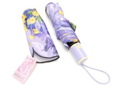 Зонт женский автоматический Цветы DINIYA (сатин), 6 видов