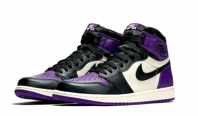 Nike Air Jordan Retro 1 High (Фиолетовые с белым)