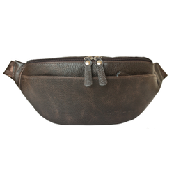 Кожаная поясная сумка Atessa brown (арт. 7009-04)