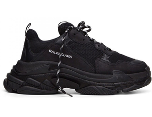 Triple s black on black best sale