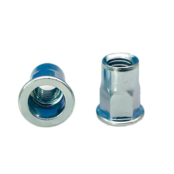 Резьбовая заклепка шестигранная со шляпкой М8х11х18 (белый цинк)