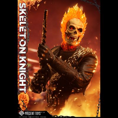 ПОСЛЕ ОБЗОРА - Призрачный Гонщик (Николас Кейдж, Ghost Rider) - Коллекционная ФИГУРКА 1/6 scale Skeleton Knight (PT-sp59) - PRESENT TOYS