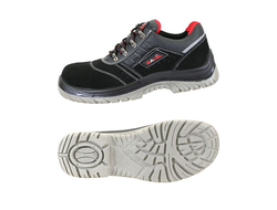 Полуботинки "Универсал" замша (черные) ПУ-ПУ