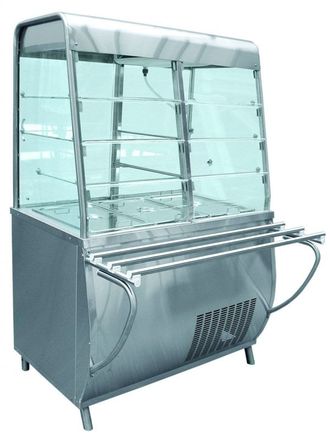 Прилавок-витрина холодильных закусок закрытый ПВВ(Н)-70Т-С-НШ Abat