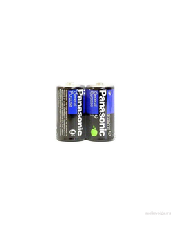 Солевая батарейка бочонок Panasonic C 1.5V General Purpose Battery [ по 2 шт ]