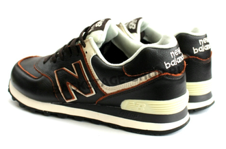 Кроссовки New Balance 574 Brown натуральная кожа