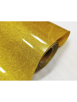 Термопленка "SEF" серия FLEXCUT GLITTER 01 GOLD, 350 мкм