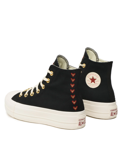 Женские черные на платформе Кеды Converse All Star Lift A05138C