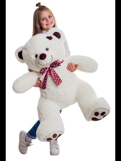 Плюшевый медведь 120 см бежевый Тони