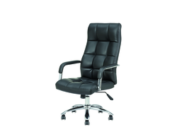 Кресло офисное Римини черная экокожа