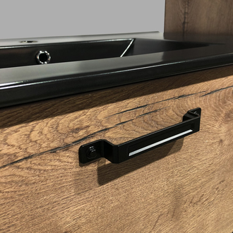 Тумба-умывальник "Бредфорд-90" дуб темный, с раковиной COMFORTY 90E белая