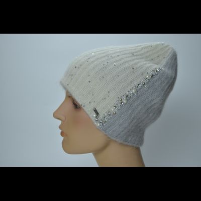 Vizio итальянская шапка 1384 бело серая купить vizionshop