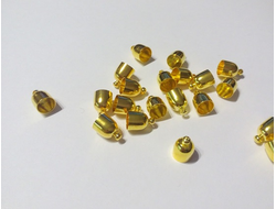 Концевик, цвет золото, цена за 1 шт, размер 8х7 мм