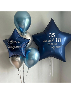 композиция из шаров "синий"