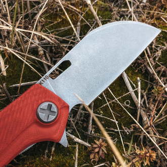 Складной нож Скорпион Wharncliffe (Сталь К110, красный G10)