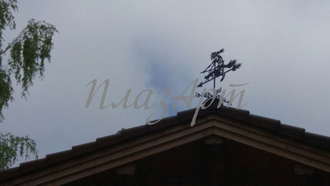 флюгер на крышу бабка-ежка