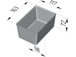 Хлебная форма 165 х 115 х 70 мм