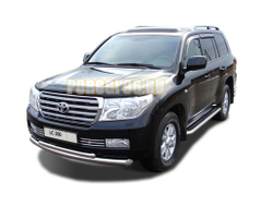 Защита переднего бампера (радиус) d76/60 для Toyota Land Cruiser 200 2007-2012